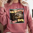 Raccoon Meme Comfort Colors Sweatshirt - Oddly Specific Life Soup Crimson