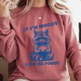 Raccoon Meme Sweatshirt - Cozy Comfort Colors for Food Lovers Crimson