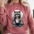 Raccoon Noodle Cup Unisex Sweatshirt - Fun Comfort Wear Crimson