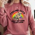 Raccoon Pocket Unisex Comfort Colors Sweatshirt - Cute & Cozy Crimson