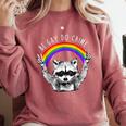 Raccoon Rainbow LGBTQ Pride Sweatshirt | Comfort Colors Crimson