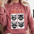 Raccoon Rock Band Sweatshirt - Comfy Concert Wear for All Ages Crimson