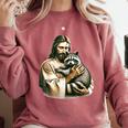 Raccoon Sunglasses Sweatshirt | Retro Animal Lover | Comfort Colors Crimson
