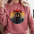 Raccoon Themed Comfort Colors Sweatshirt | Novelty Animal Design Crimson