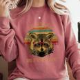 Raccoon Trash Panda Kids Sweatshirt - Cozy Cartoon Design Crimson