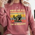 Retro Angry Raccoon Comfort Colors Sweatshirt - Animal Lover's Fun Crimson