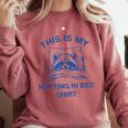 This Is My Rotting In Bed Shirt Raccoon Meme Sarcastic Comfort Colors Sweatshirt Crimson