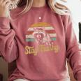 Stay Trashy Opossum Raccoon Meme Sweatshirt - Quirky Fashion Crimson