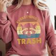 Vintage Raccoon Lovers Comfort Colors Sweatshirt - Cozy Retro Appeal Crimson