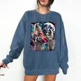 3 Raccoon Moon Sweatshirt | Comfort Colors | Boho Funny Meme Denim