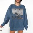 Alien UFO Raccoon Sweatshirt | Soft Comfort Colors | Novelty Gift Denim