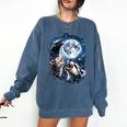 Animal Meme Comfort Colors Sweatshirt - Opossum Raccoon Skunk Design Denim