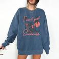 Feral Raccoon Summer Sweatshirt - Comfort Colors Vacation Vibe Denim