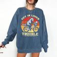 Get In Loser Opossum Raccoon Sweatshirt | Comfort Colors Cozy Unisex Top Denim