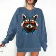 Raccoon Comfort Colors Sweatshirt - Stylish Unisex Top Denim