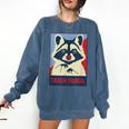 Raccoon Lover Comfort Colors Sweatshirt - Wildlife Cozy Design Denim