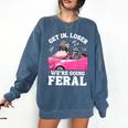 Raccoon Lover Sweatshirt - Unisex Comfort Colors - Introvert Cozy Style Denim