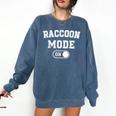 Raccoon Mode On Sweatshirt | Animal Lover's Cozy Trash Panda Gift Denim