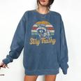Stay Trashy Opossum Raccoon Meme Sweatshirt - Quirky Fashion Denim