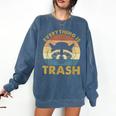 Vintage Raccoon Lovers Comfort Colors Sweatshirt - Cozy Retro Appeal Denim