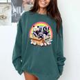 Adopt a Street Cat Raccoon Skunk Sweatshirt - Vintage Unisex Blue Spruce