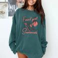 Feral Raccoon Summer Sweatshirt - Comfort Colors Vacation Vibe Blue Spruce