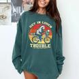 Get In Loser Opossum Raccoon Sweatshirt | Comfort Colors Cozy Unisex Top Blue Spruce