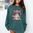 Raccoon Comfort Colors Sweatshirt | Cookie Lovers' Cozy Gear Blue Spruce