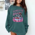 Raccoon Design Comfort Colors Sweatshirt - Fun Quirky Winter Wear Blue Spruce