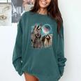 Raccoon Howling Sweatshirt - Unisex Comfort for All Ages Blue Spruce