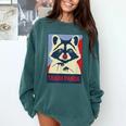 Raccoon Lover Comfort Colors Sweatshirt - Wildlife Cozy Design Blue Spruce