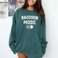 Raccoon Mode On Sweatshirt | Animal Lover's Cozy Trash Panda Gift Blue Spruce