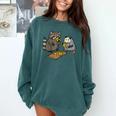 Raccoon & Opossum Pizza Sweatshirt | Unisex Streetwear | Size Variety Blue Spruce