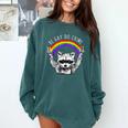 Raccoon Rainbow LGBTQ Pride Sweatshirt | Comfort Colors Blue Spruce
