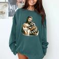 Raccoon Sunglasses Sweatshirt | Retro Animal Lover | Comfort Colors Blue Spruce