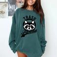Raccoon Sweatshirt - Save The Trash Panda Meme - Cute & Cozy Comfort Blue Spruce