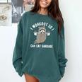 Raccoon Trash Panda Workout Sweatshirt - Unisex Gym Wear, Comfort Style Blue Spruce