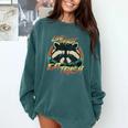 Retro Raccoon Comfort Sweatshirt - Fun & Cozy Design Blue Spruce