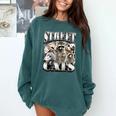 Retro Raccoon Summer Sweatshirt - Unisex Comfort Fit Blue Spruce