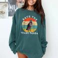 Save The Trash Panda Raccoon Animal Retro Vintage Sunset Comfort Colors Sweatshirt Blue Spruce