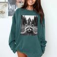 Scared Raccoon & Sasquatch Sweatshirt - Unisex Comfort Colors Blue Spruce