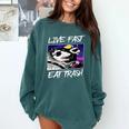 Street Cats & Trash Pandas Sweatshirt | Cotton Blend | Adults Blue Spruce