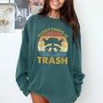 Vintage Raccoon Lovers Comfort Colors Sweatshirt - Cozy Retro Appeal Blue Spruce