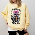 Cute Feral Raccoon Sweatshirt - Colorful Design for Small Sizes Butter