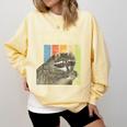 Everything Is Trash Retro Sweatshirt - Raccoon Lover Camping Butter