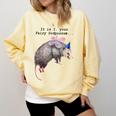 Fairy Godpossum Raccoon Sweatshirt - Cozy Comfort Colors Unisex Butter