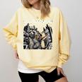 Let's Get Trashed Raccoon And Opossum Drinking Beer Comfort Colors Sweatshirt Butter