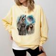 Raccoon Howling Sweatshirt - Unisex Comfort for All Ages Butter