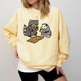Raccoon & Opossum Pizza Sweatshirt | Unisex Streetwear | Size Variety Butter