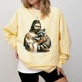 Raccoon Sunglasses Sweatshirt | Retro Animal Lover | Comfort Colors Butter